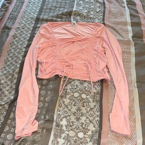 What’s the Ruche Cropped Top - Pink